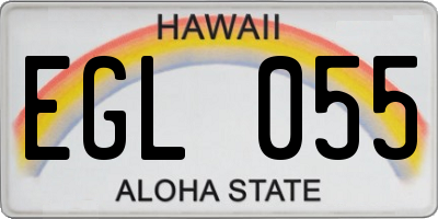 HI license plate EGL055