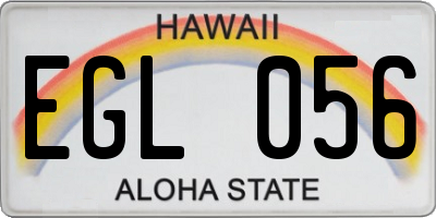 HI license plate EGL056
