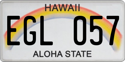 HI license plate EGL057