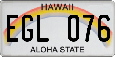 HI license plate EGL076