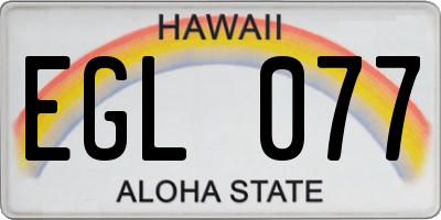 HI license plate EGL077