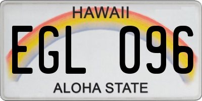 HI license plate EGL096