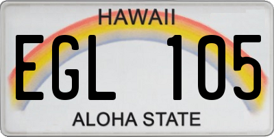 HI license plate EGL105