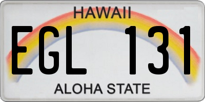 HI license plate EGL131