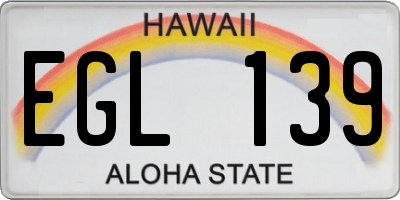 HI license plate EGL139