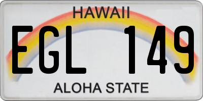 HI license plate EGL149