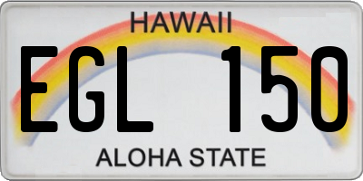 HI license plate EGL150
