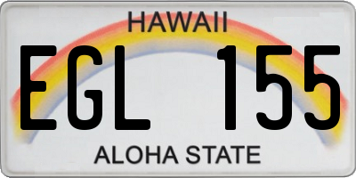 HI license plate EGL155
