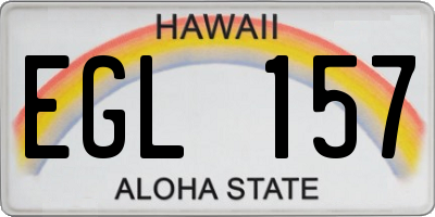 HI license plate EGL157
