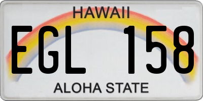 HI license plate EGL158