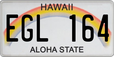 HI license plate EGL164