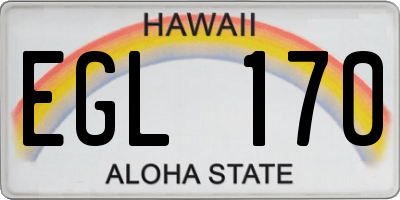 HI license plate EGL170