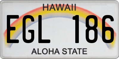 HI license plate EGL186