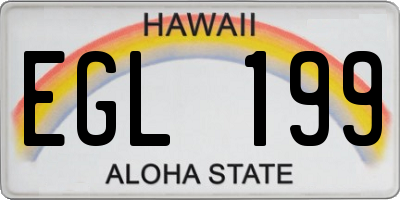 HI license plate EGL199