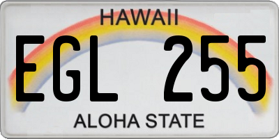 HI license plate EGL255