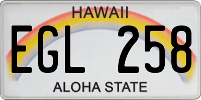 HI license plate EGL258