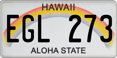 HI license plate EGL273