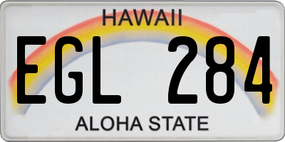 HI license plate EGL284