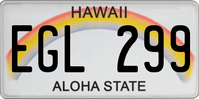 HI license plate EGL299