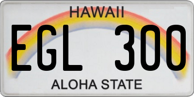 HI license plate EGL300