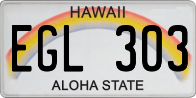 HI license plate EGL303