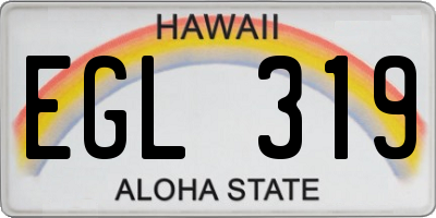 HI license plate EGL319