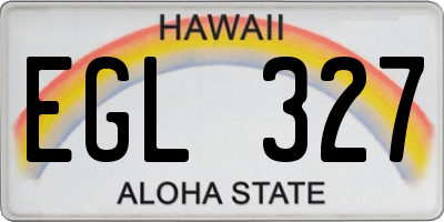 HI license plate EGL327
