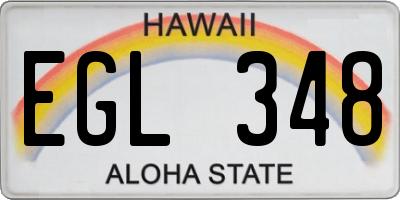 HI license plate EGL348