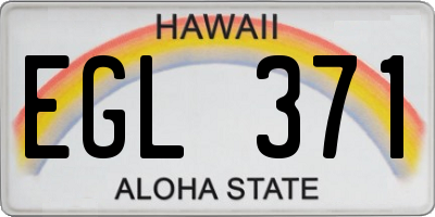HI license plate EGL371
