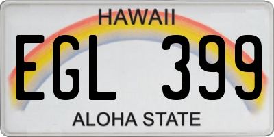 HI license plate EGL399