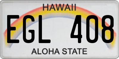 HI license plate EGL408