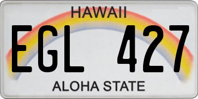 HI license plate EGL427