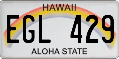 HI license plate EGL429