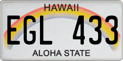 HI license plate EGL433