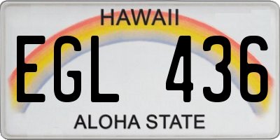 HI license plate EGL436
