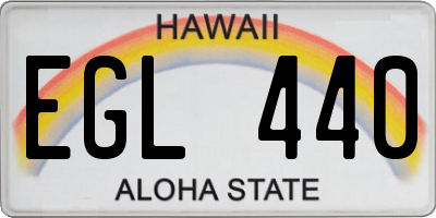 HI license plate EGL440