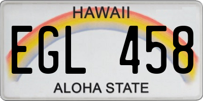 HI license plate EGL458