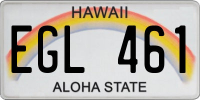 HI license plate EGL461