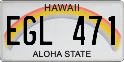 HI license plate EGL471