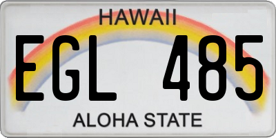 HI license plate EGL485