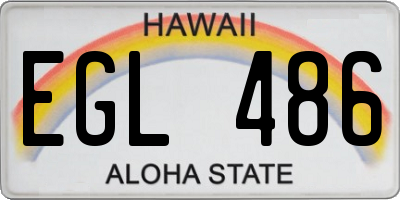 HI license plate EGL486