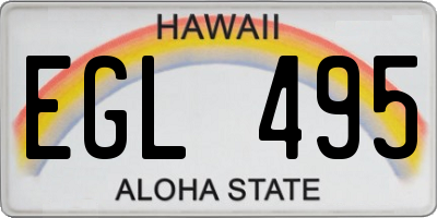 HI license plate EGL495