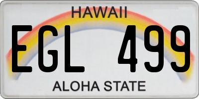 HI license plate EGL499