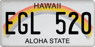 HI license plate EGL520