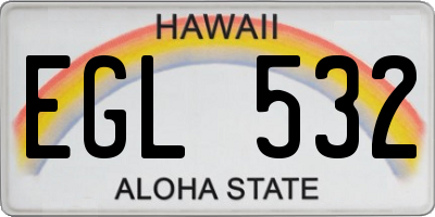 HI license plate EGL532