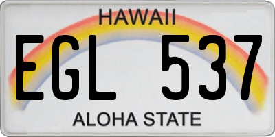 HI license plate EGL537