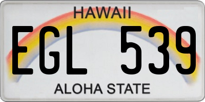 HI license plate EGL539