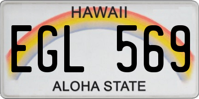 HI license plate EGL569
