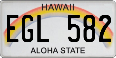 HI license plate EGL582