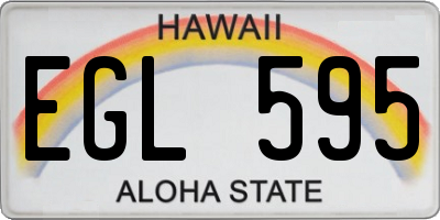 HI license plate EGL595